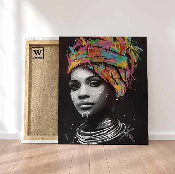 Femme au Turban de la collection nouveauté en peinture par numéro sue Wall Factory