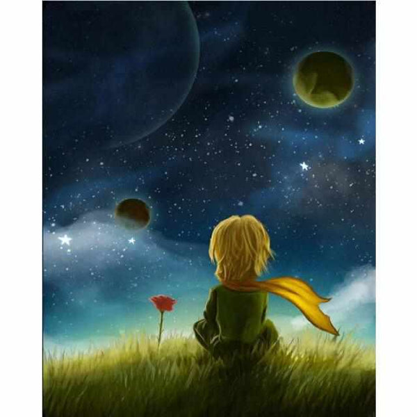 Pinceaux et toile de la peinture par numéro : Le Petit Prince