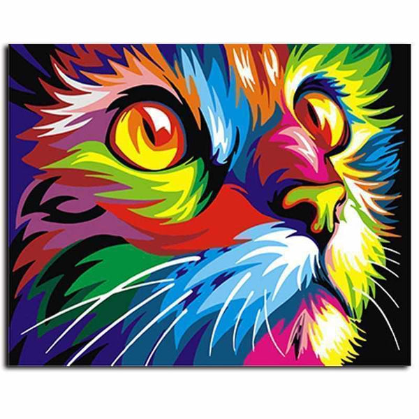 L'image de notre peinture par numéro, sans cadre et sans support, découvrez notre Peinture par numéros - Chat Pop-Art, et faites votre choix parmis plus de 300 références.